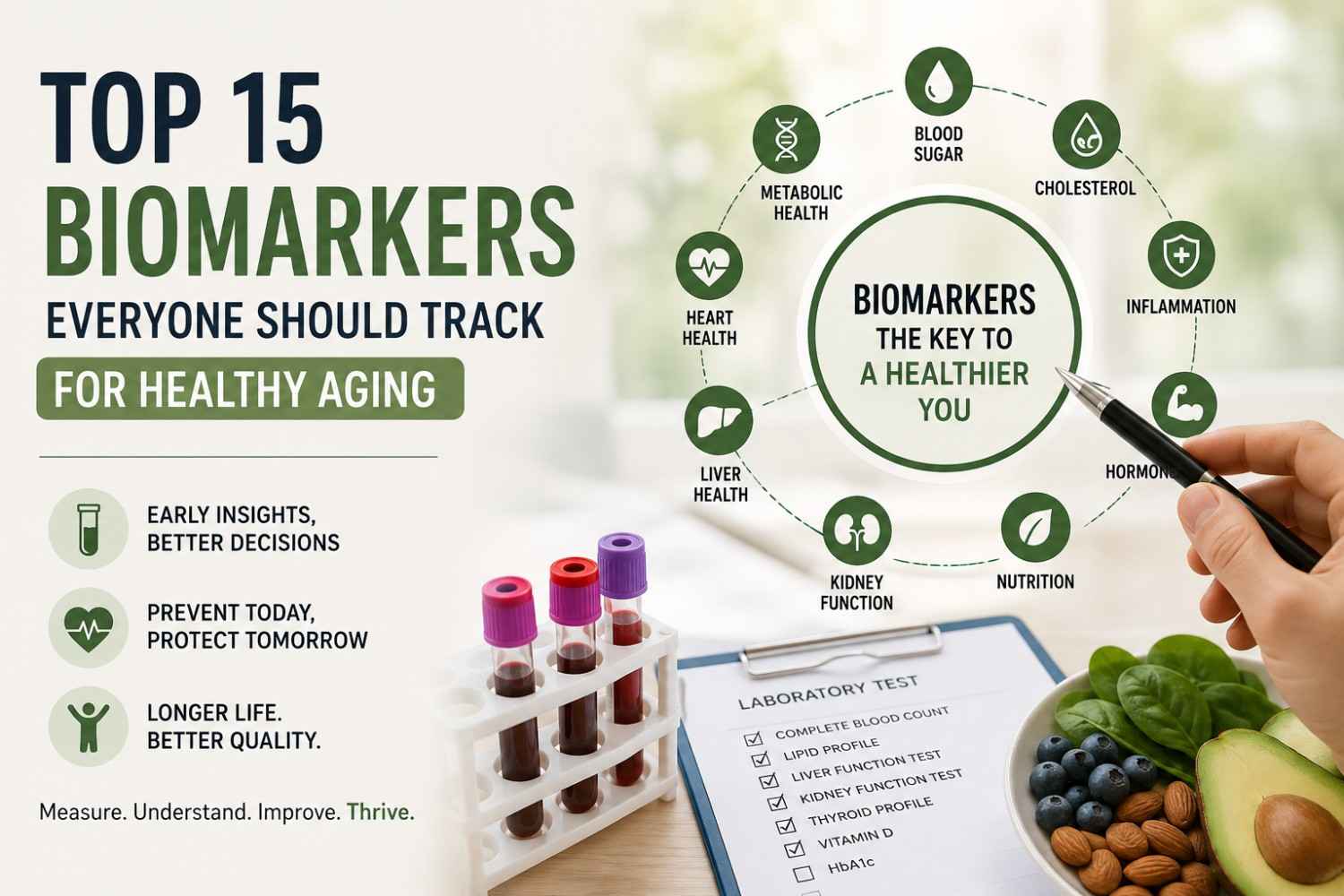 Top 15 Biomarkers Everyone Should Track for Healthy Aging
